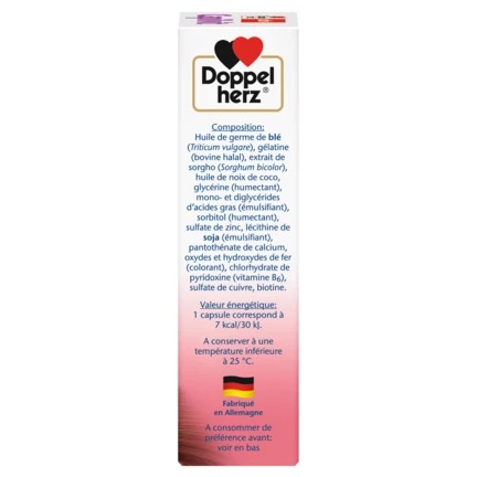 Illustration of the product packaging Doppelherz aktiv Capilvit  side view right